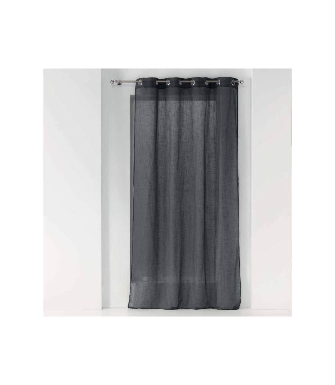 Rideau Voilage à Œillets Zazy 140x280cm Anthracite