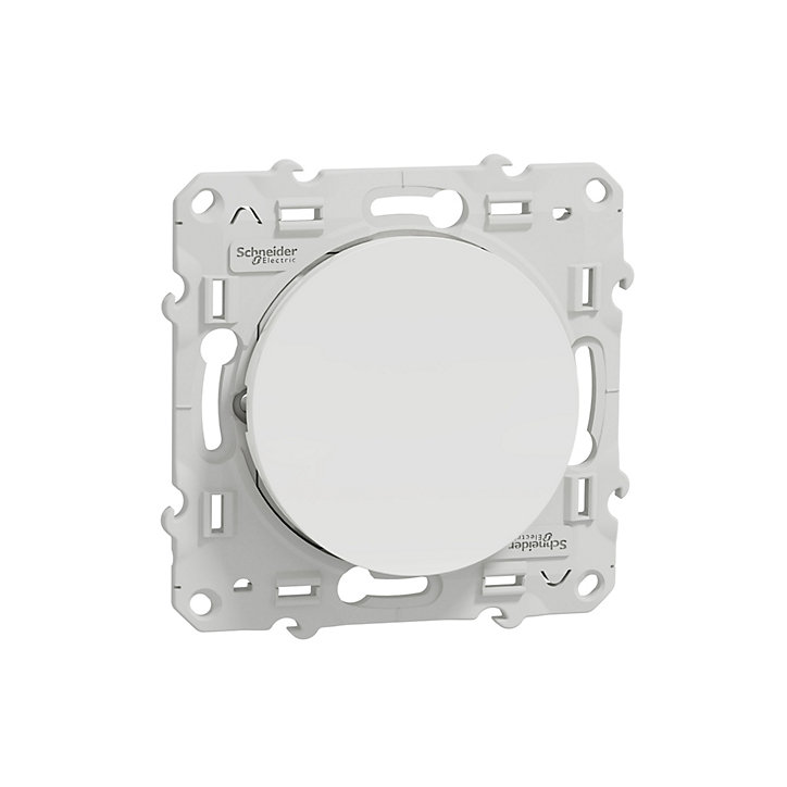 Interrupteur va-et-vient lumineux Schneider Electric Odace blanc