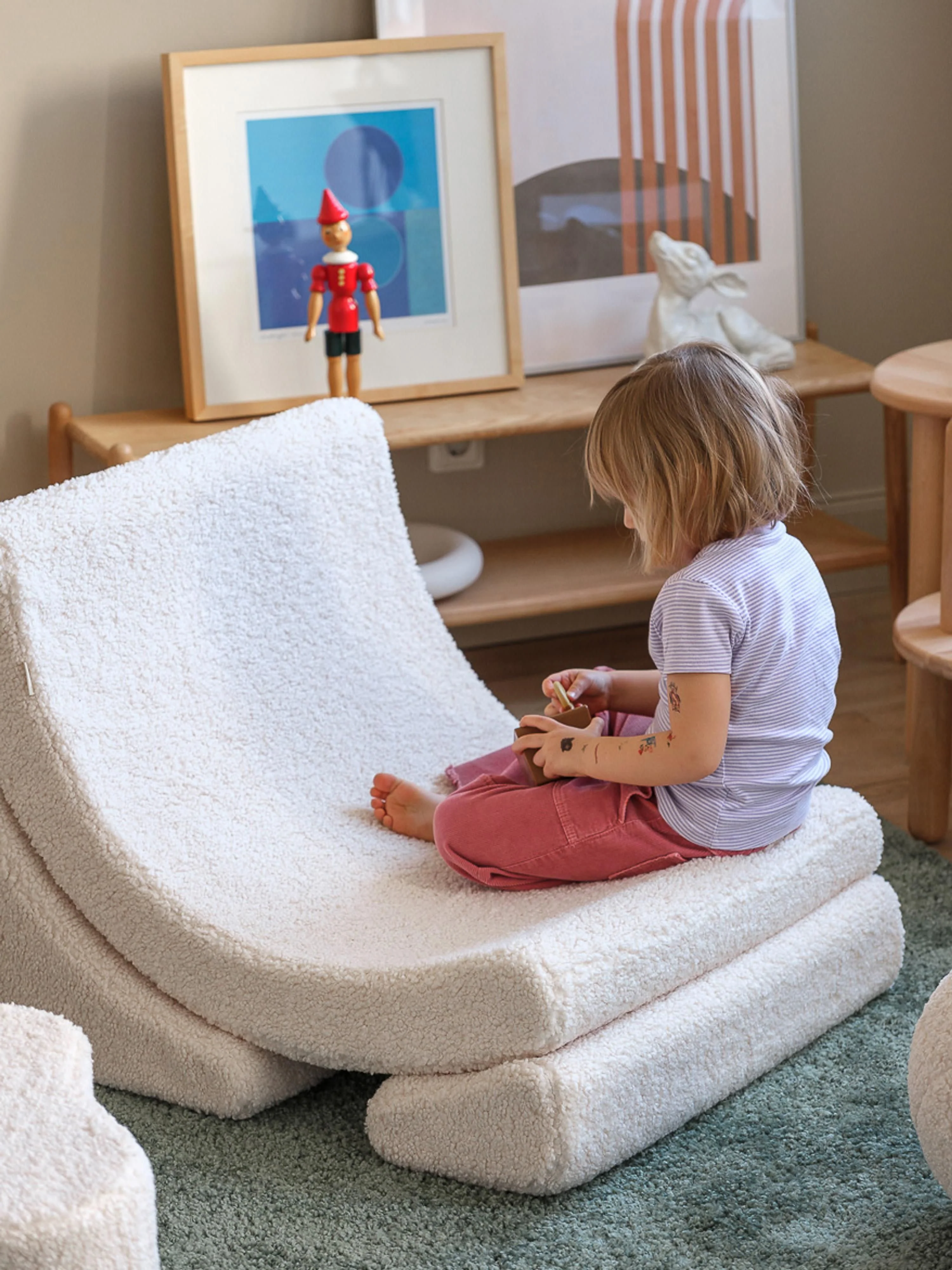 Handgemaakte teddy kinderfauteuil Moon