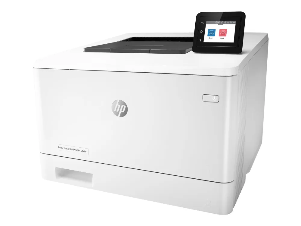 HP Color LaserJet Pro M454dw - Printer - farve - Duplex - laser - A4/Legal - 38.400 x 600 dpi - op til 27 spm (mono) / op til 27 spm (farve) - kapacitet: 300 ark - USB 2.0, Gigabit LAN, Wi-Fi(n), USB vært
