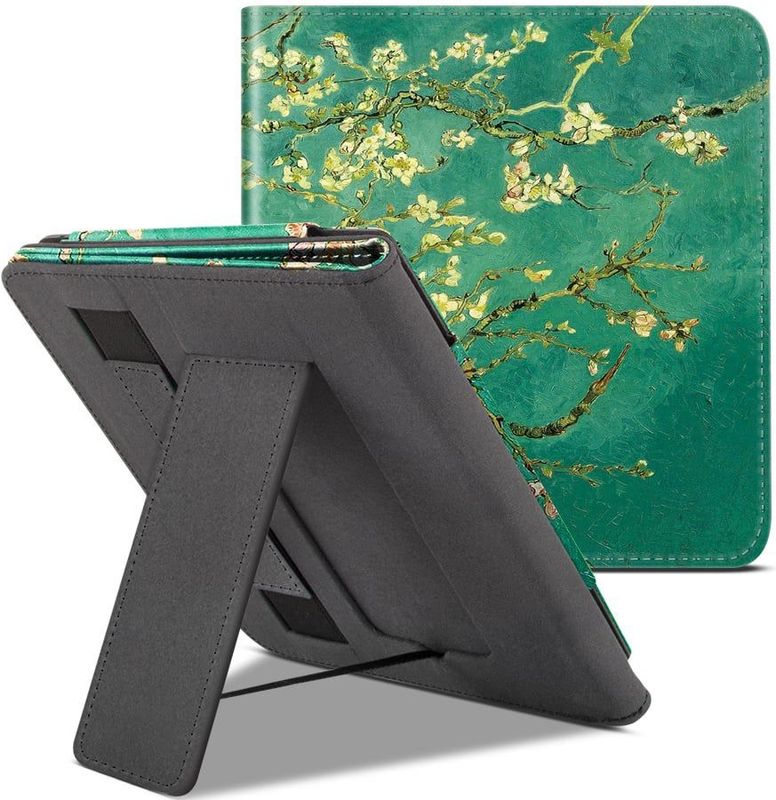 Lunso - Luxe Sleepcover Stand Hoes - Kobo Libra 2 - Van Gogh Amandelbloesem