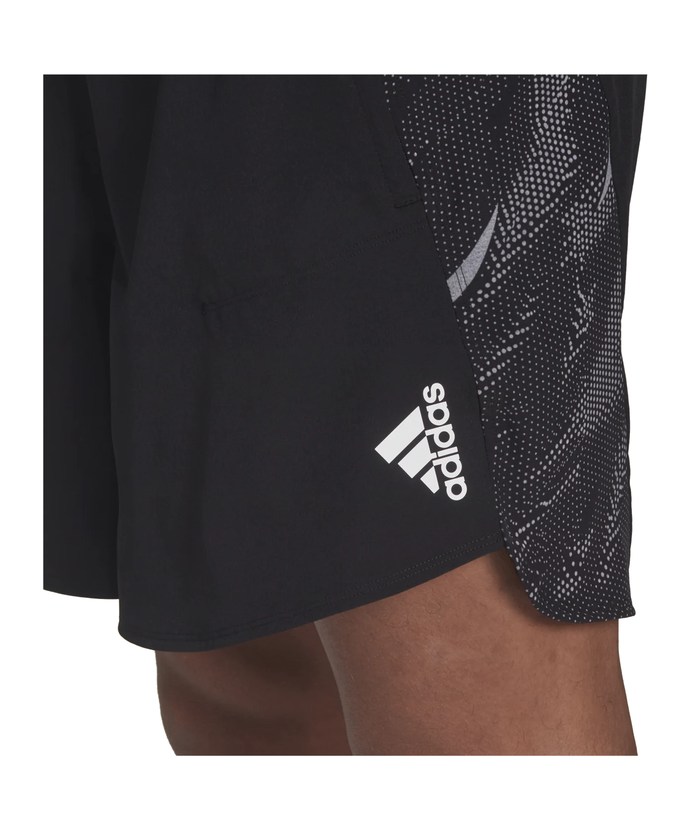 adidas D4T Printed Short Training Schwarz Weiss