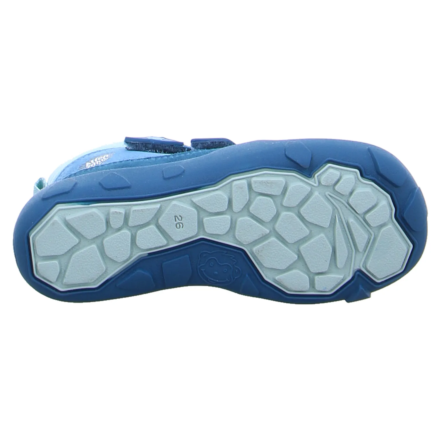 AFFENZAHN Kleinkinder-Halbschuh Klett Blau Leder  Komfortschuh