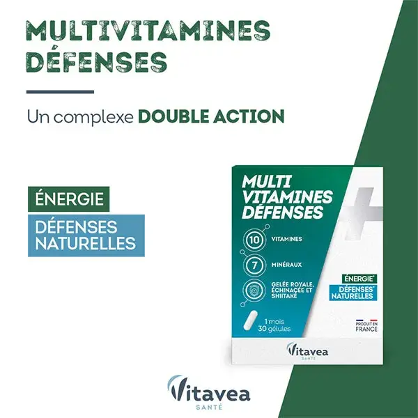 Vitavea Vitamines Multivitamines Défenses Naturelles 30 gélules