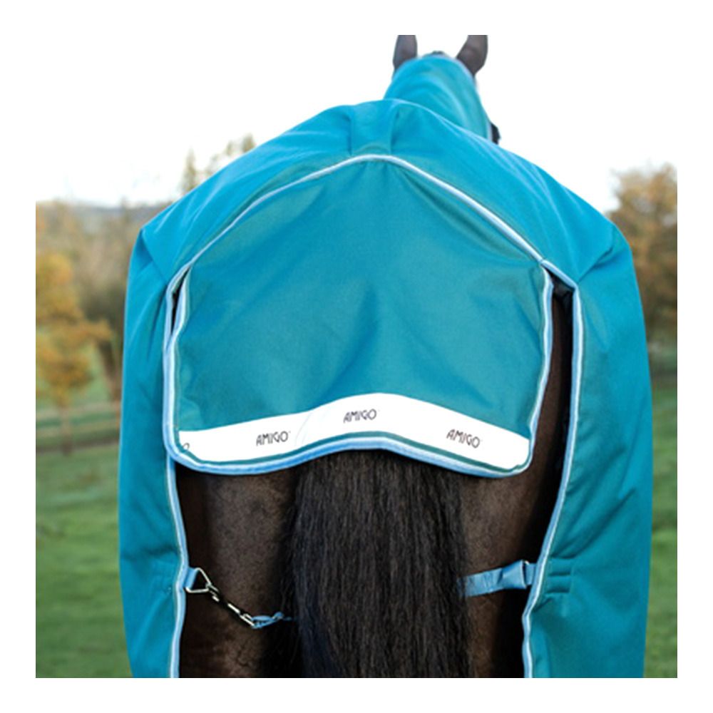 Horseware AMIGO BRAVO 12 REFL PLUS 400G - Couverture de paddock + couvre-cou storm green/turquoise/aqua