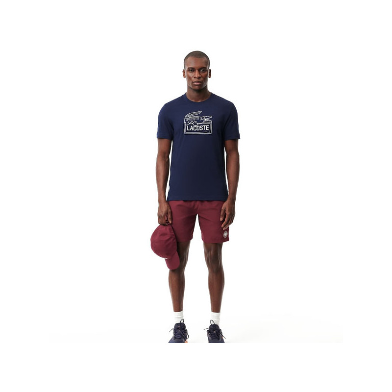 Tee-shirt Lacoste Roland Garros Ultra Dry bleu marine