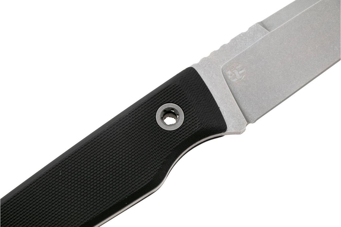 Big Idea Design USA Signal USA-SGN-BLC-NITROV, Stonewashed Nitro-V, Black G10 vaststaand mes