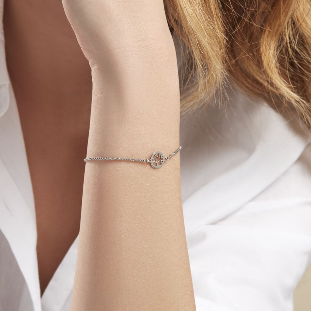Bracelet Ethna Argent Blanc