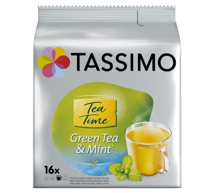 16 dosettes TeaTime Thé vert Menthe - TASSIMO