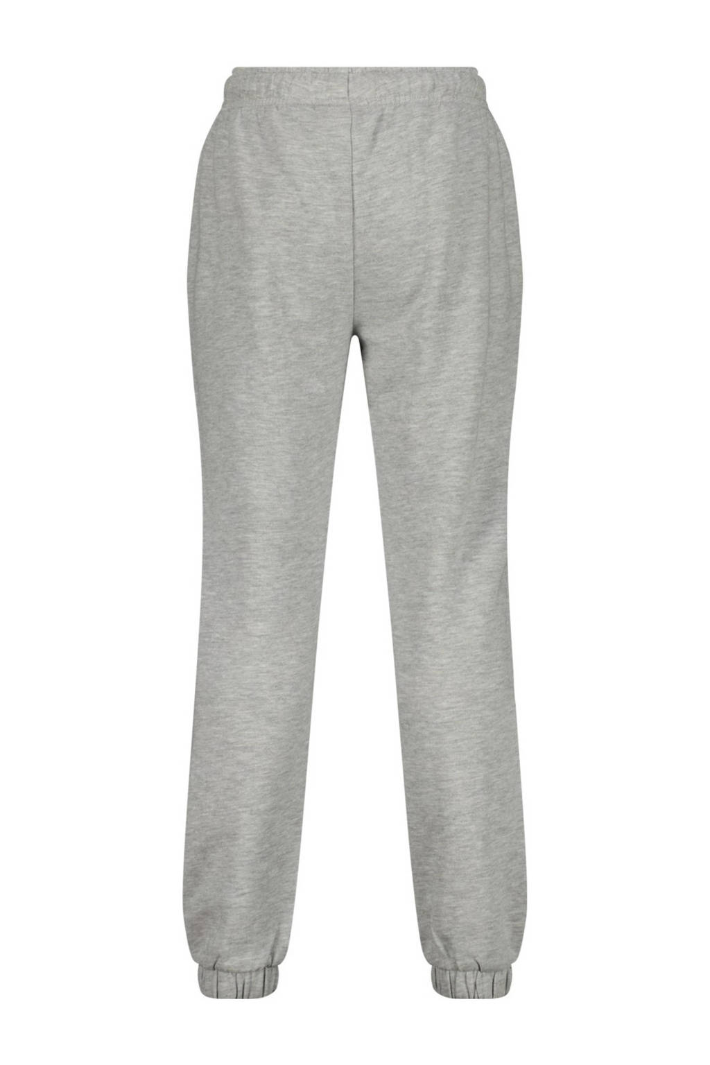 Messi loose fit joggingbroek Silhouette met printopdruk grijs melange