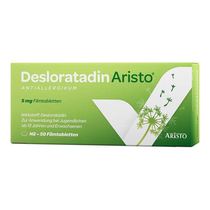 Desloratadin Aristo Antiallergikum 5 mg Filmtabletten, 50 St