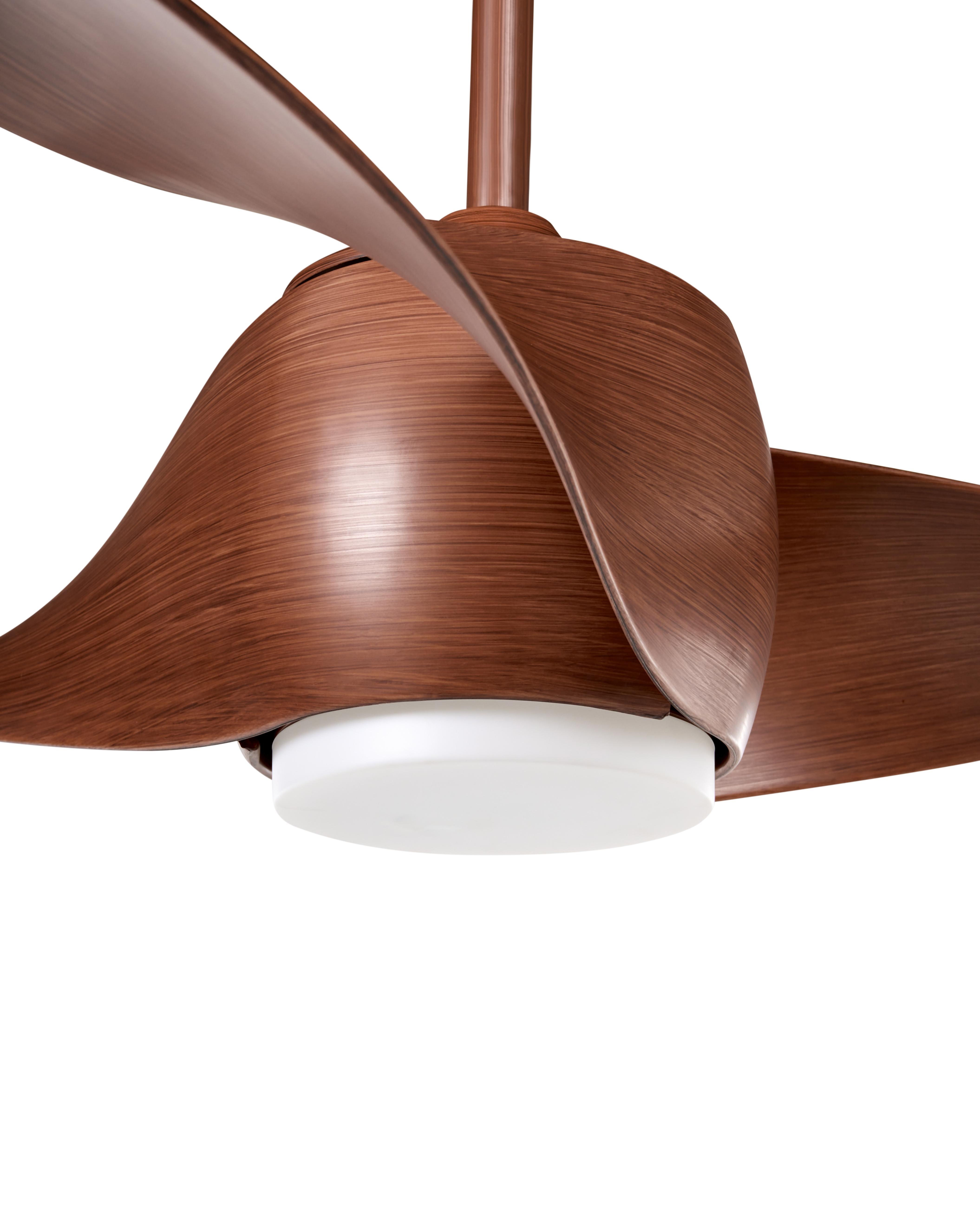Plafondventilator met verlichting PARIA met afstandsbediening Bruin