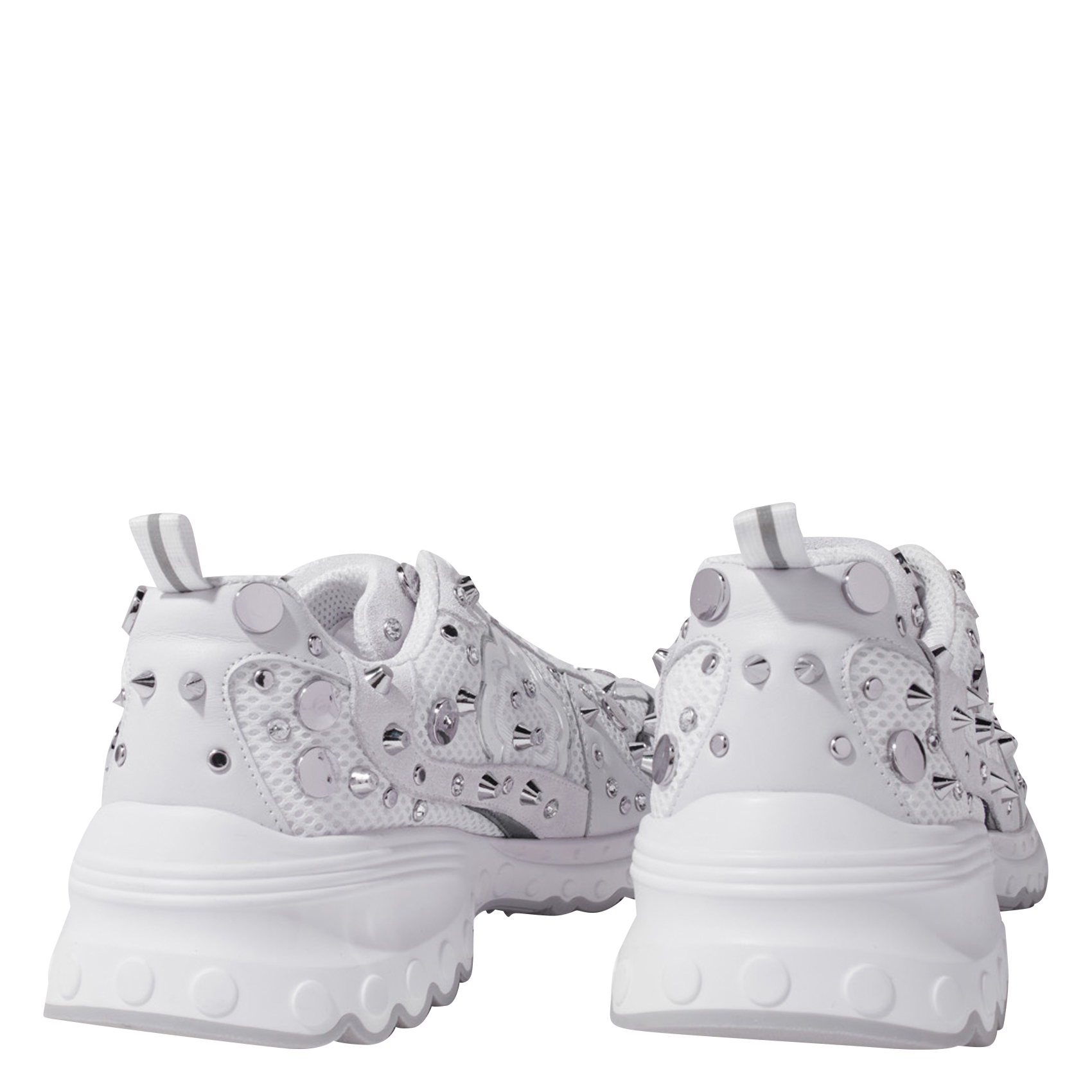 Baskets basses à studs | Blanc