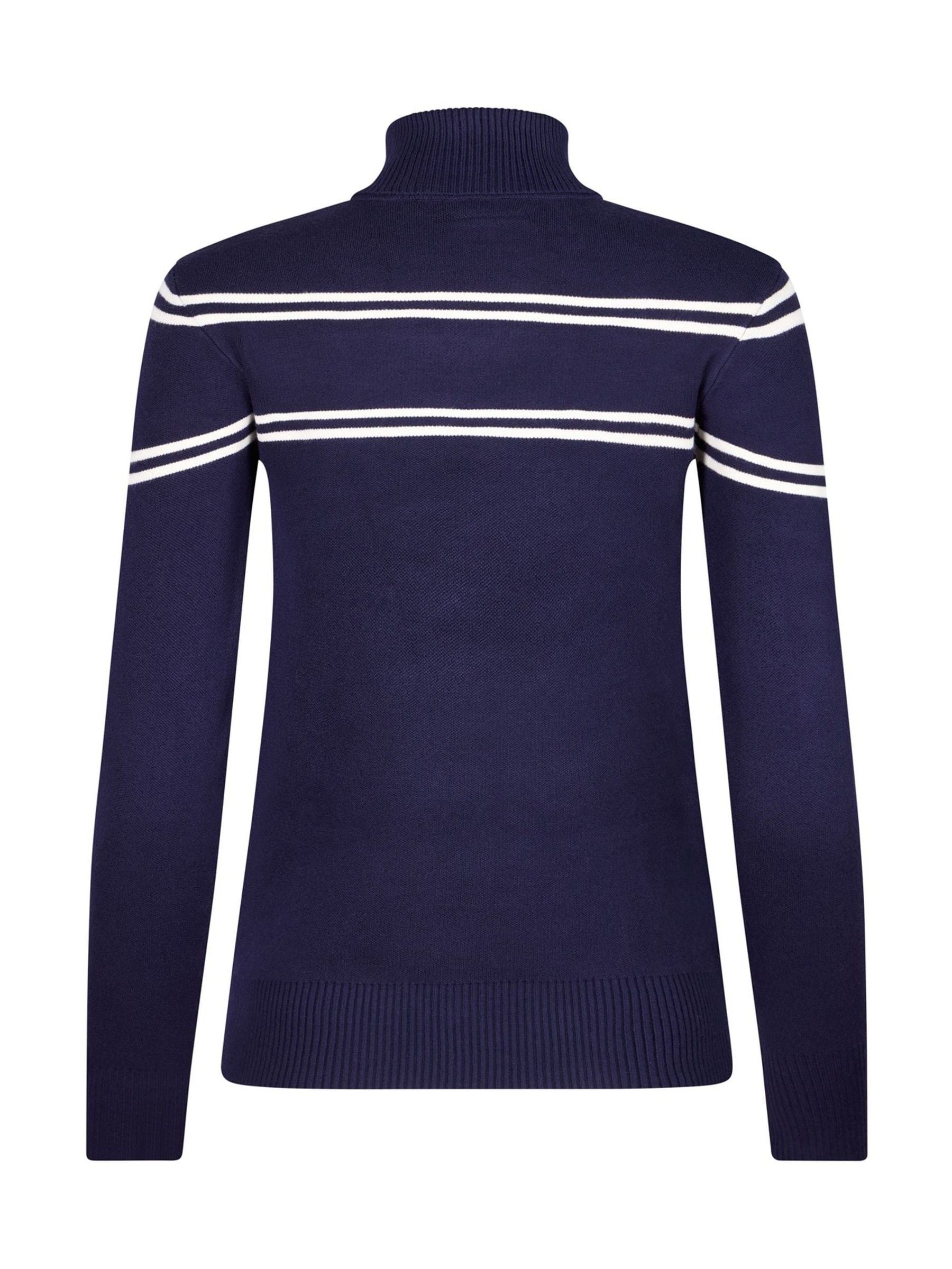 Blauw - The Little Tailor Ski Text Slim Fit Christmas Jumper