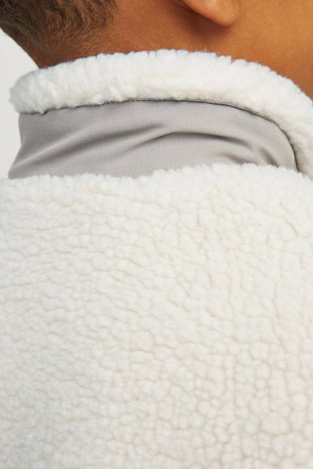 JACK & JONES teddy tussenjas JORVESTERBRO offwhite/lichtgrijs