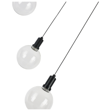 Hanglamp Yves 5-lichts zwart Ø44cm