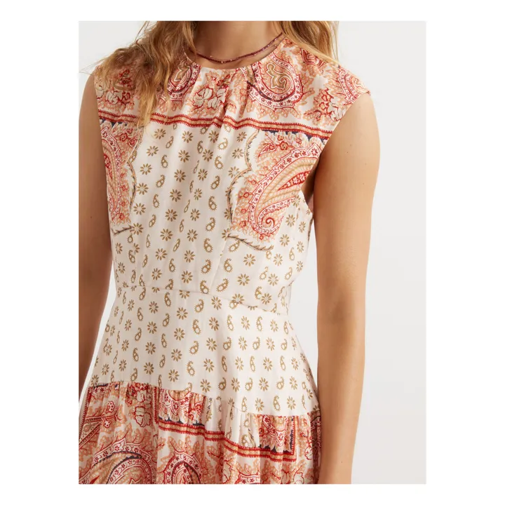 Boteh Robe Cravat Maxi Lin | Rose