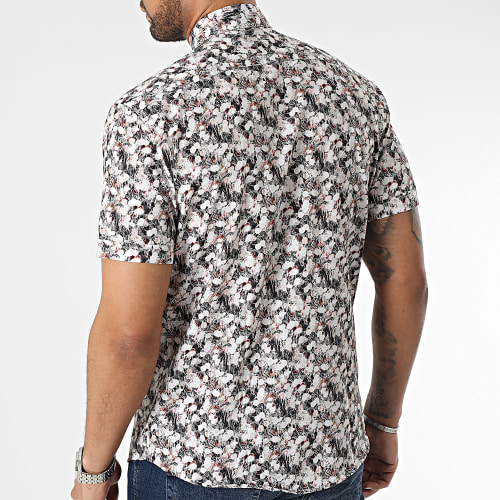 Chemise Manches Courtes Noir Blanc