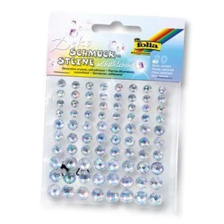 Folia Schmucksteine selbstklebend Crystal Rainbow, 80 Stück