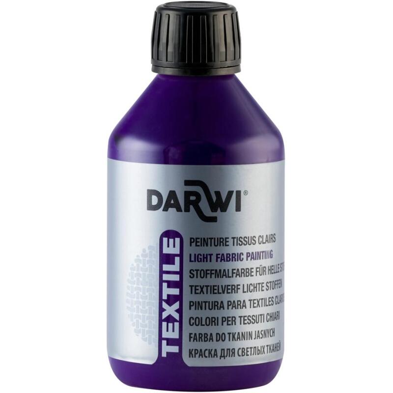 DARWI Flacon de 250 ml de Peinture Textile Opaque - Violet