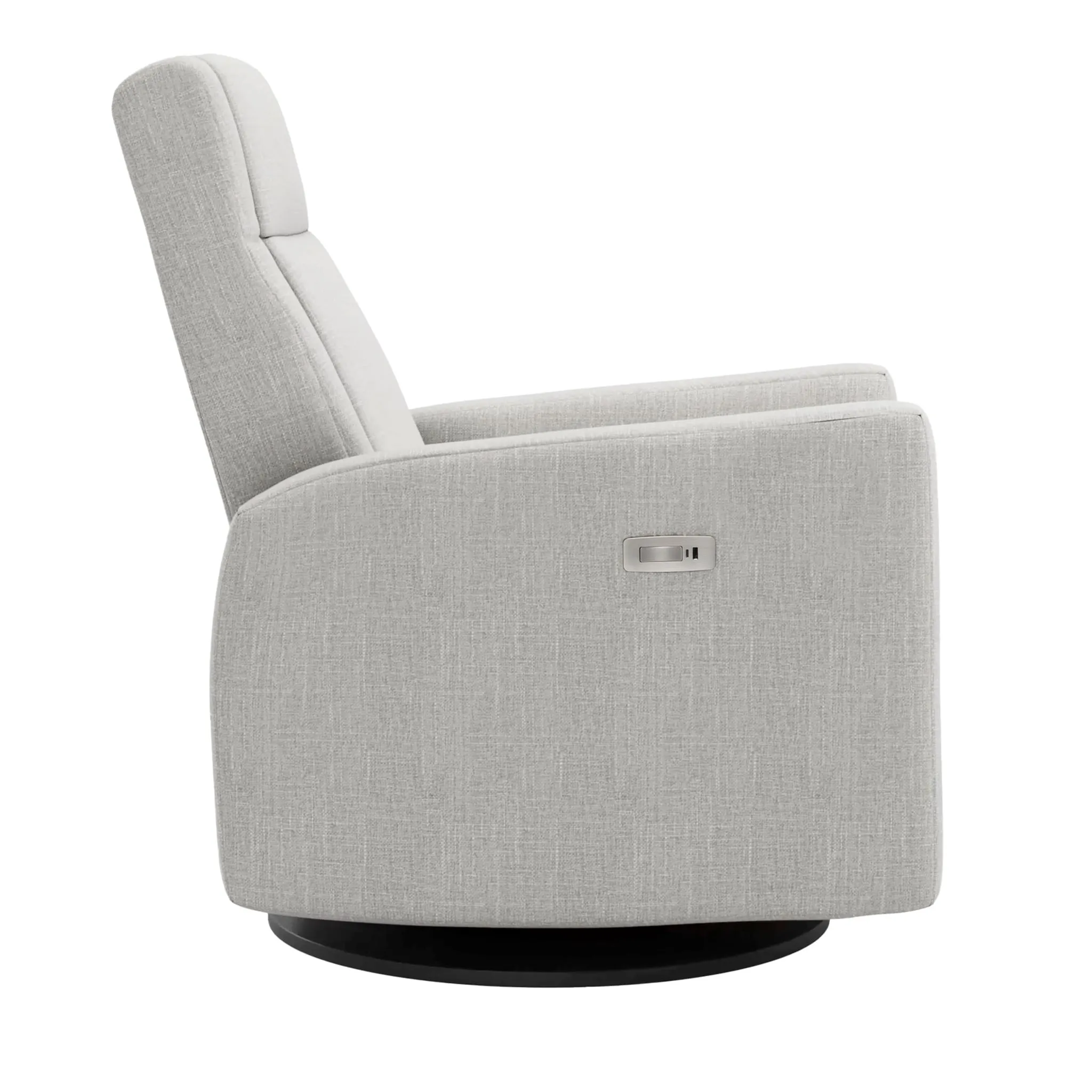 Jaymar BB Fauteuil Berçant et Pivotant Nelly - Nubia Silver  Noir avec Mécanisme Électrique