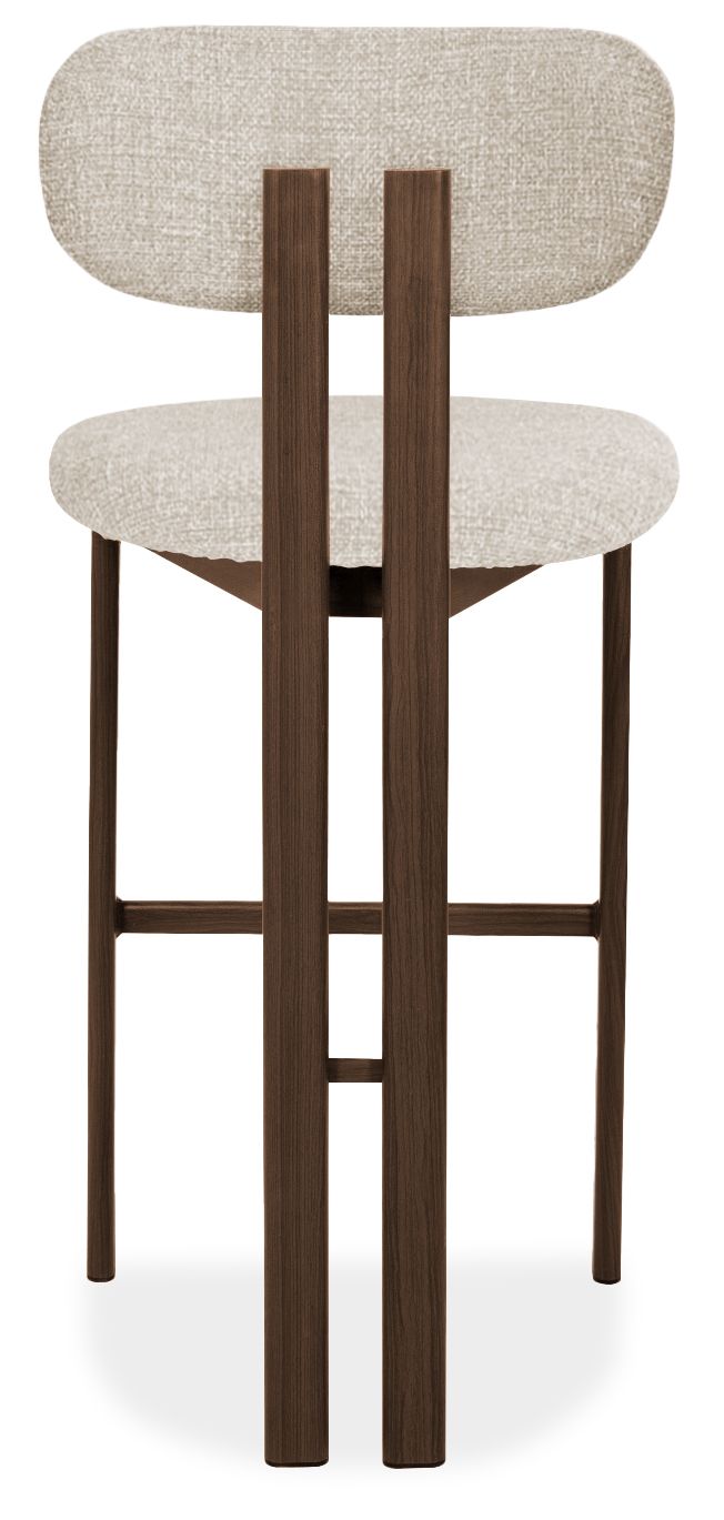 Barkruk Beige Walnut Lynja B51 x D53 x H98.5 cm