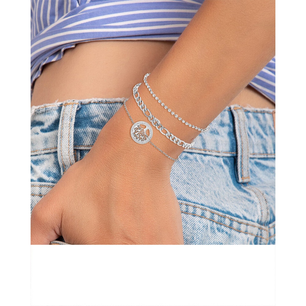 Trio de bracelets - Acier inoxydable & cristaux