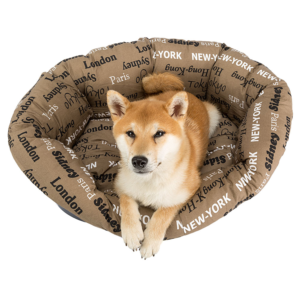 Ferplast panier chien et chat avec coussin sofa' 6 en coton lavable, lit pour chien et chat en plastique rembourré, corbeille en