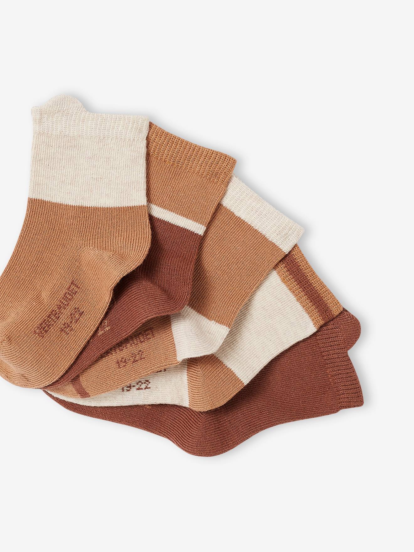 Pacote com 5 pares de meias de bebê 