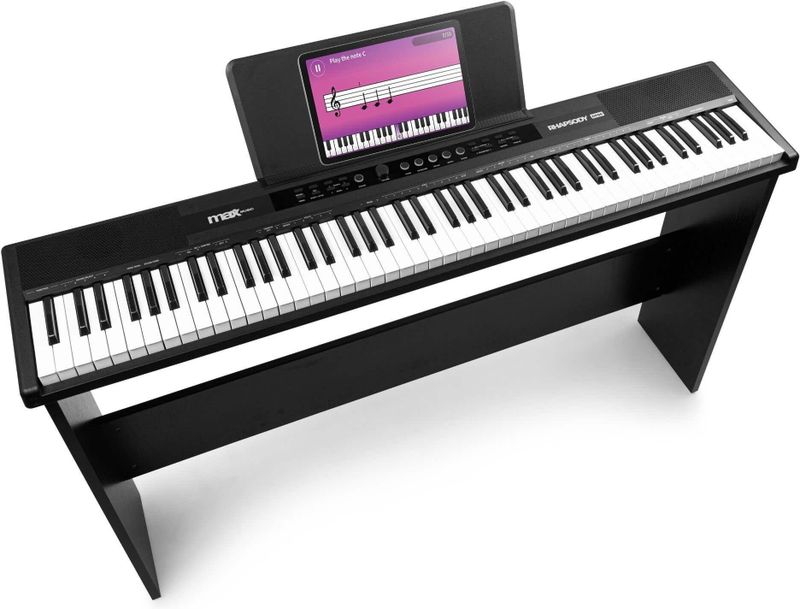 MAX - RhapsodyDP88P Digitale Piano Set - Kleur Zwart - Inclusief Meubel en Keyboardbankje