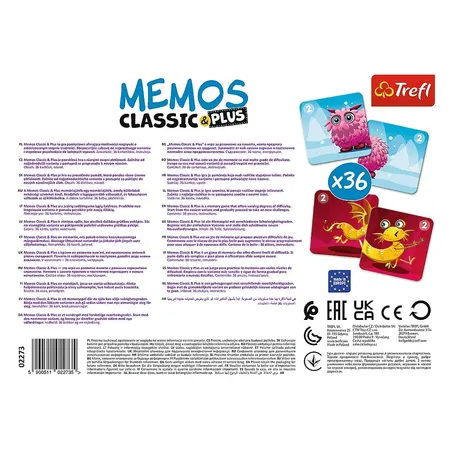 Trefl Memos Classic & Plus - Süße Monster
