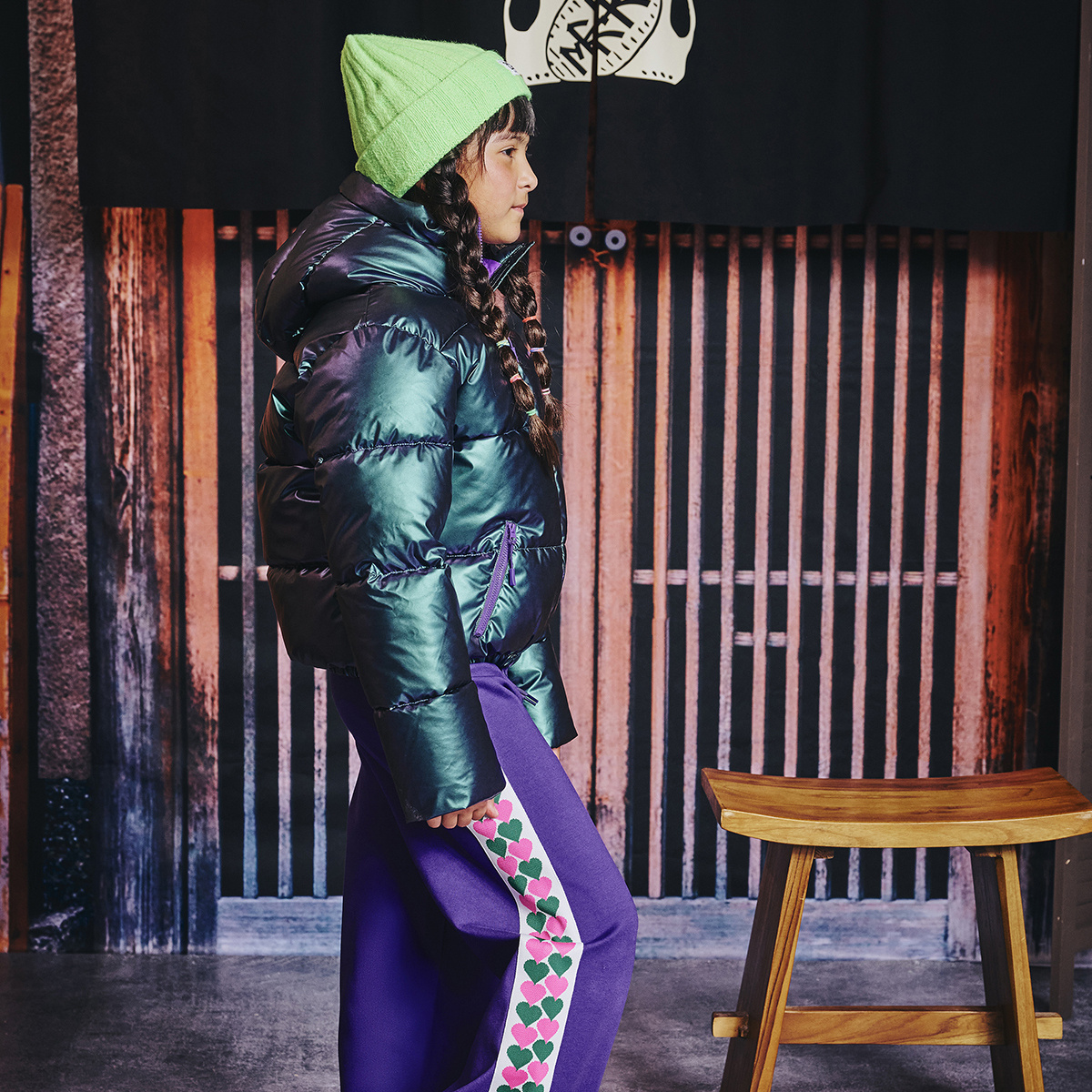 Z8 kids Winterjas Melita metallic disco