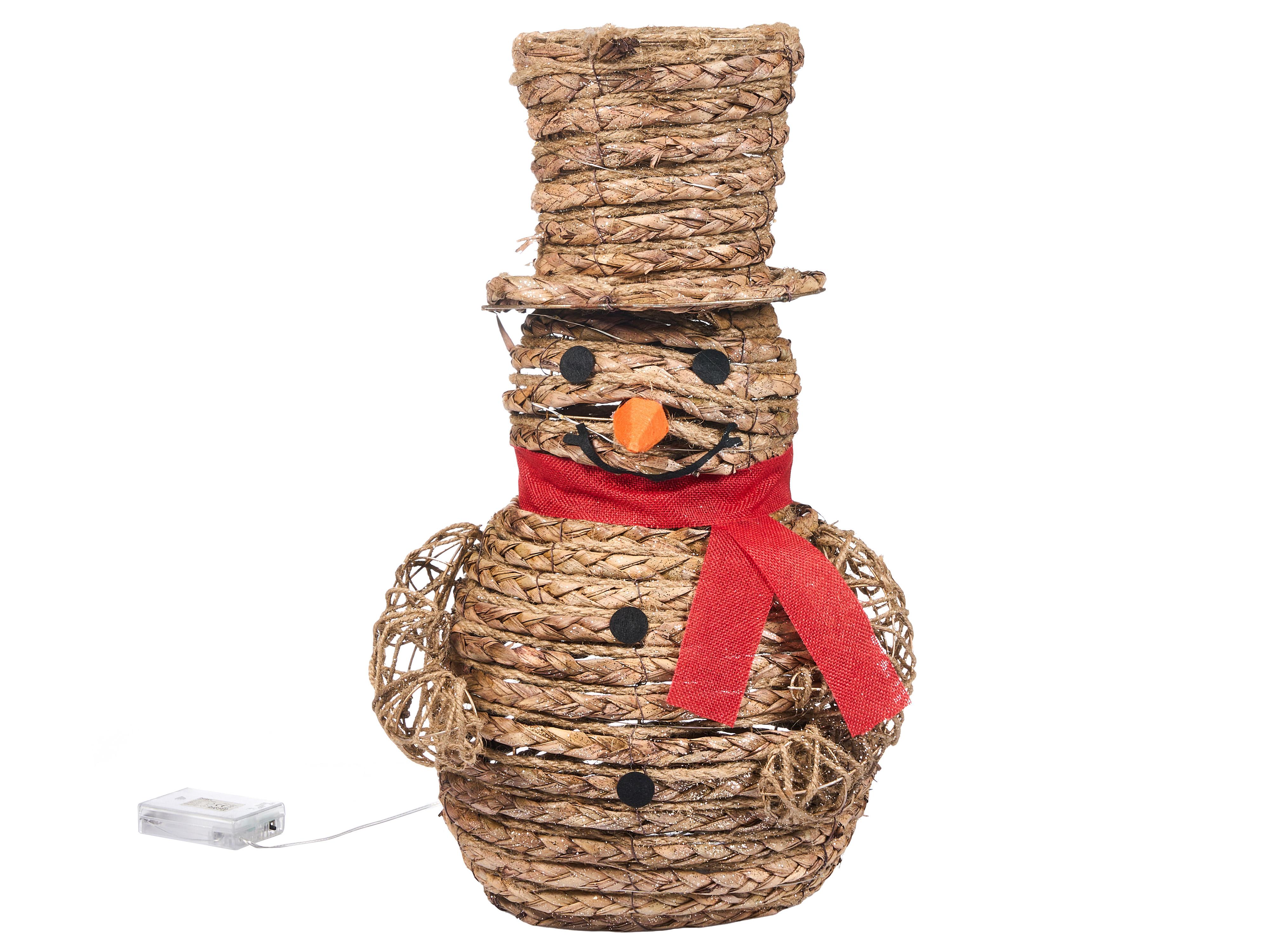 Kerstdecoratie LED OLAFSVIK Sneeuwpop 52 cm Natuurlijk