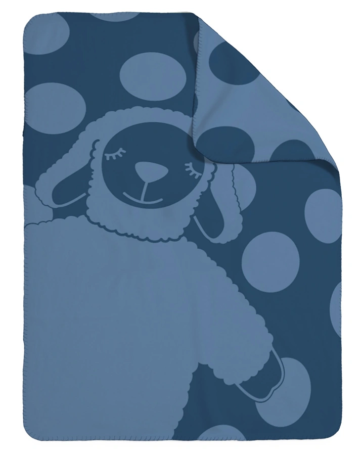 Kuscheldecke SCHAF (100x140) in blau