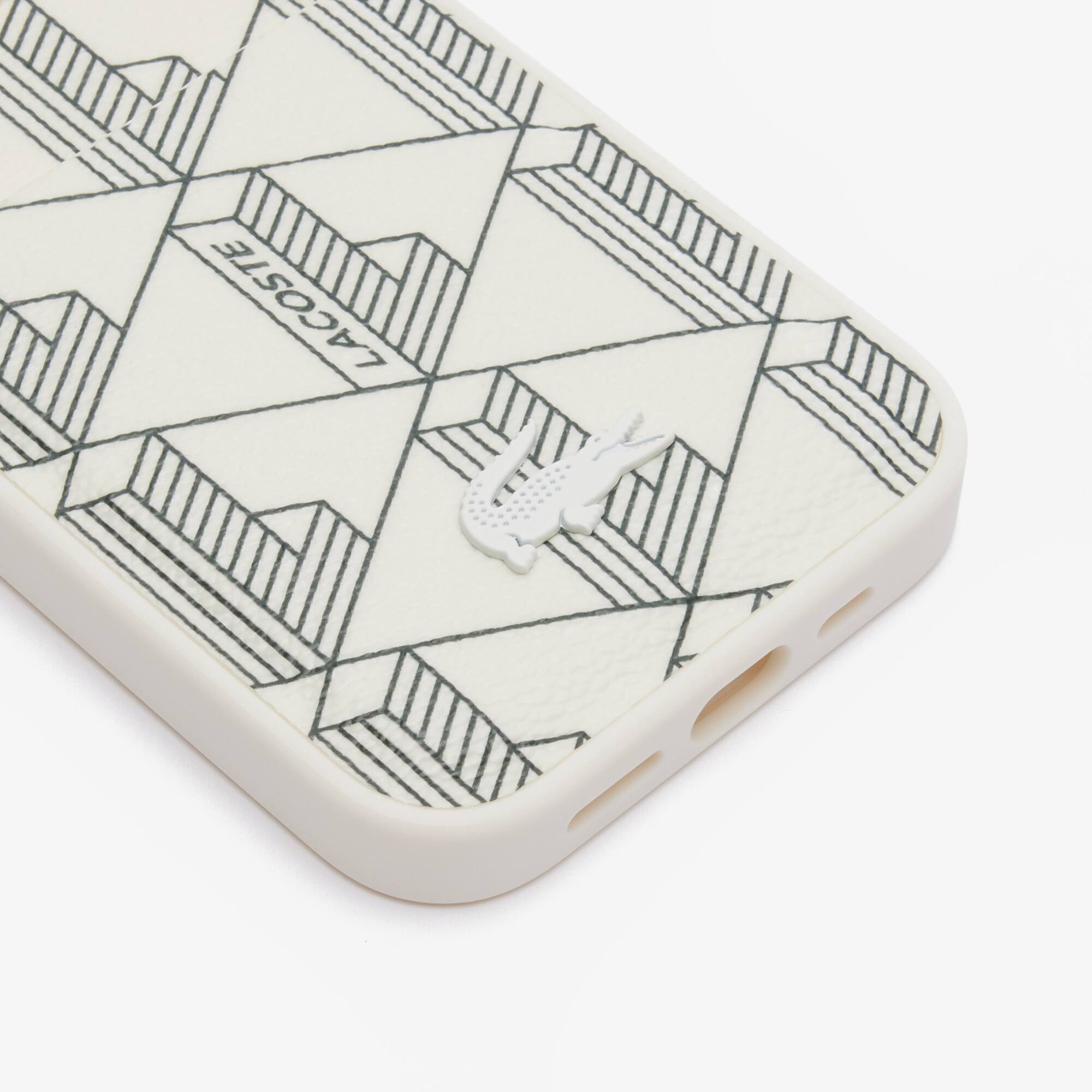 Coque iPhone 15 Pro The Blend imprimé crocodile Coques iPhone - Blanc - Lacoste - Unisex
