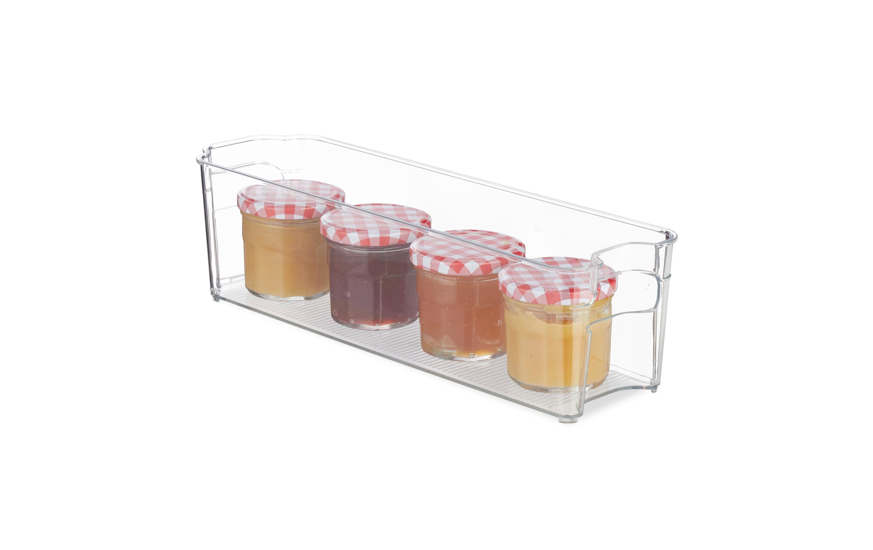 Kühlschrankorganizer schmal, 3,2 l VolumenTransparenter Küchen Organizer für mehr Ordnung