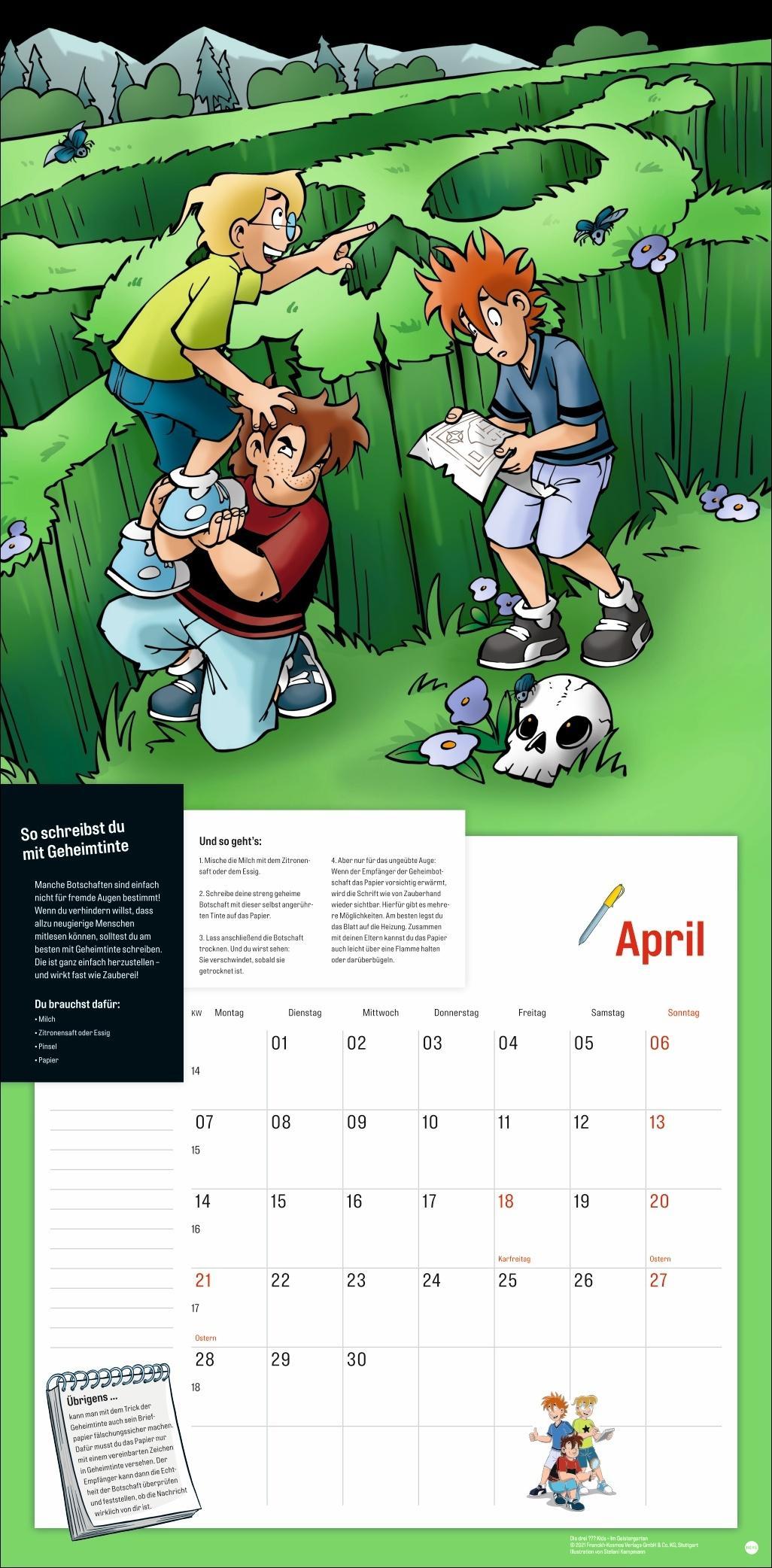 Die drei Kids Broschurkalender 2025