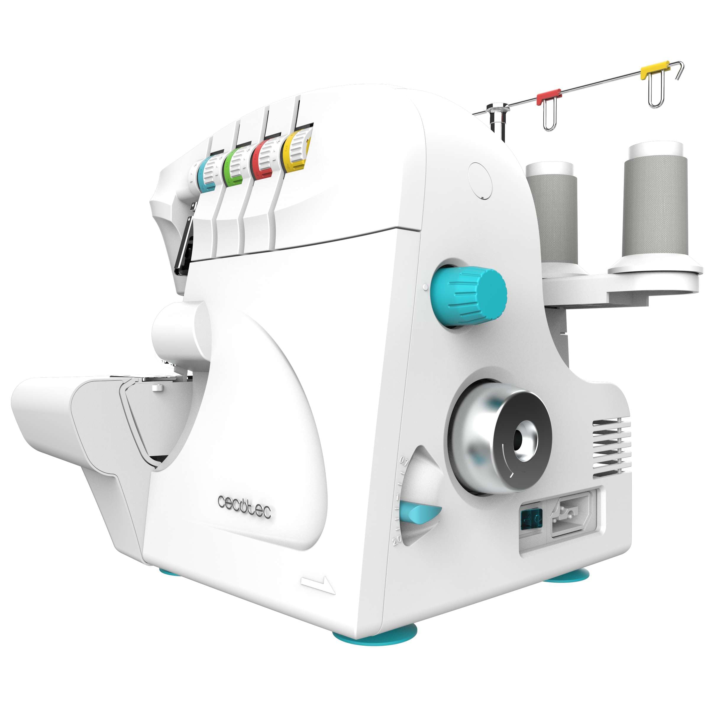 Cecotec Machine à Coudre Bellecouture Overlock, Vitesse 1100 tr/min, Pression du Pied-De-Biche Réglable, Entraînement Différentiel, Fonctions de Point
