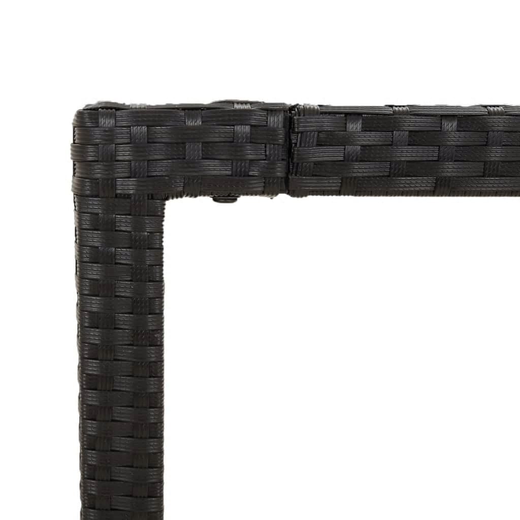 Mobilier à dîner de jardin et coussins 5 pièces noir résine tressée