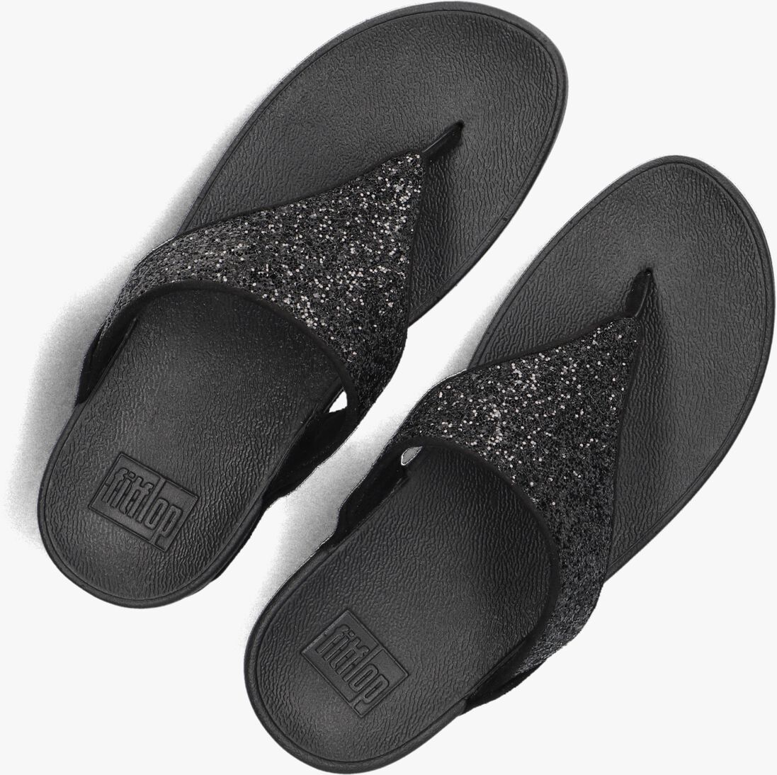 zwarte fitflop teenslippers lulu glitter toe-post