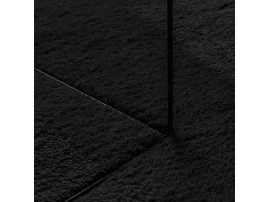 Tapis à poils courts doux et lavable noir 160x230 cm