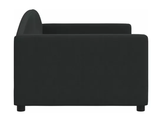 Lit de repos sans matelas noir 90x190 cm tissu