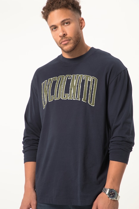 STHUGE Langarmshirt, oversized, Brustprint, bis 8 XL
