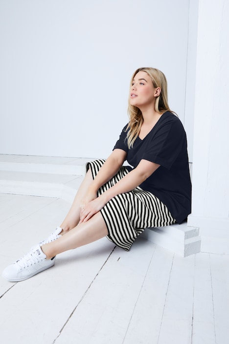 Bellieva-Kleid, Jersey, oversized, doppellagig, Halbarm, Biobaumwolle, GOTS