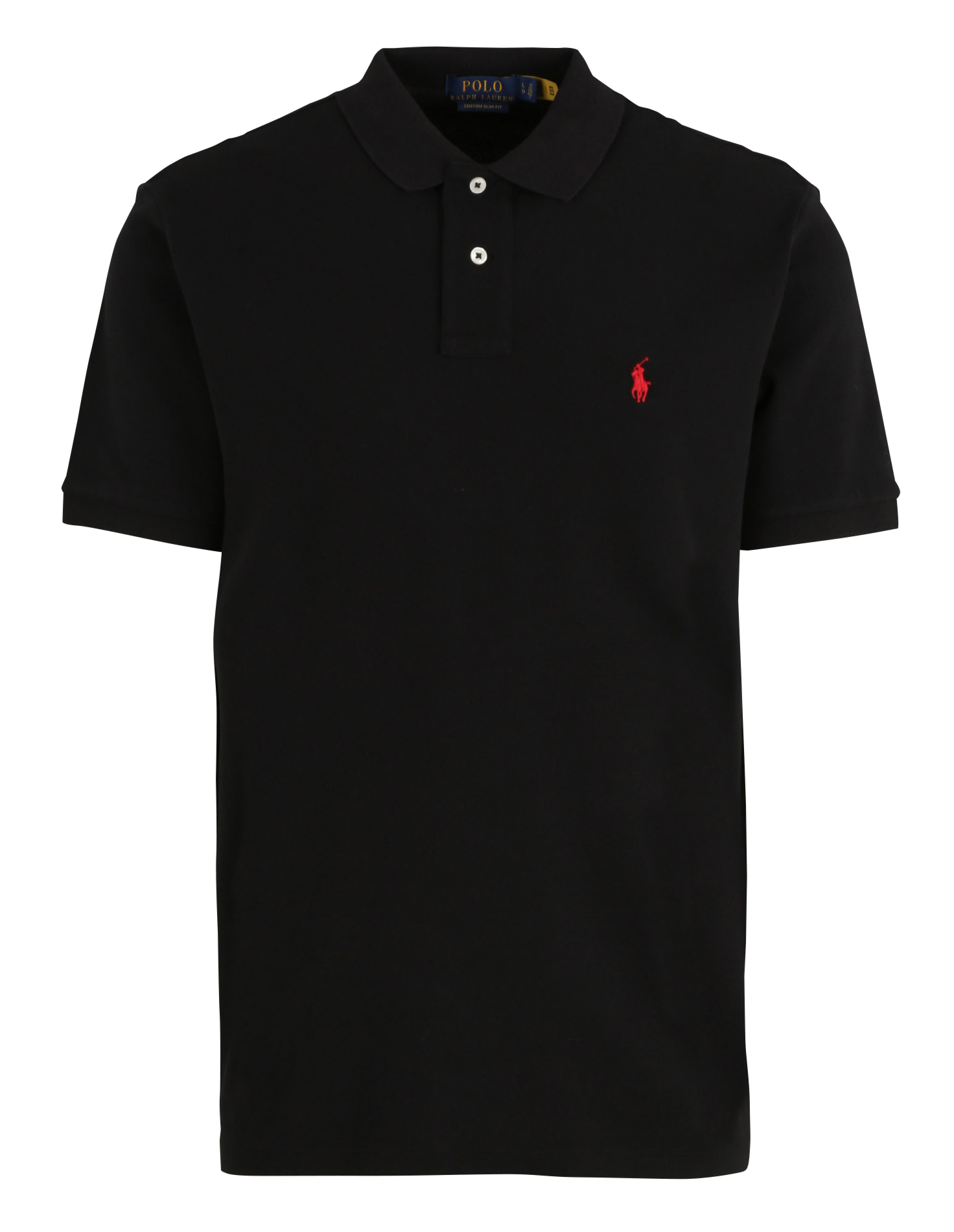 Polo custom-fit en coton | Noir