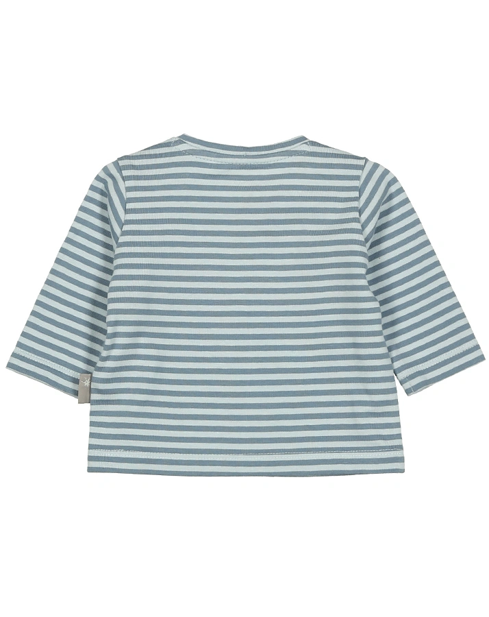 Langarmshirt HAPPY ALL DAY gestreift in blau