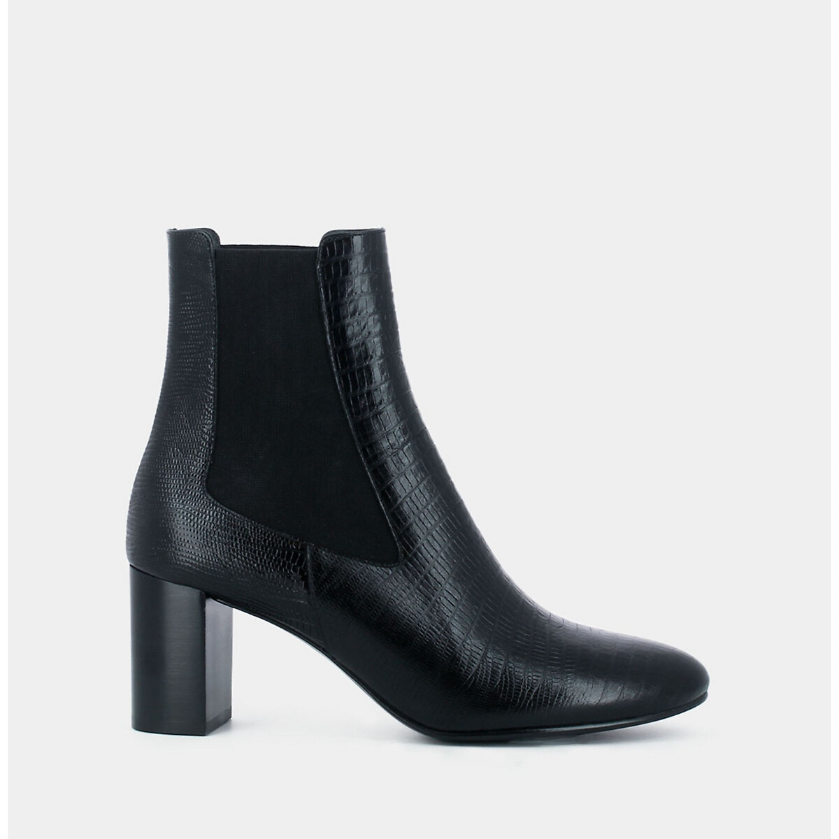 JONAK<br>Botas Chelsea de couro Duris com salto