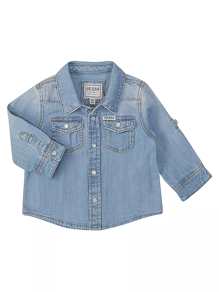 GUESS Baby Jungen Jeanshemd blau