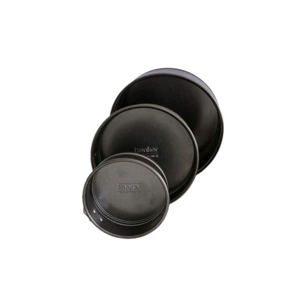 Set de 3 mini moules à manqué à charnière 12cm + 16cm + 18cm Spécial M
