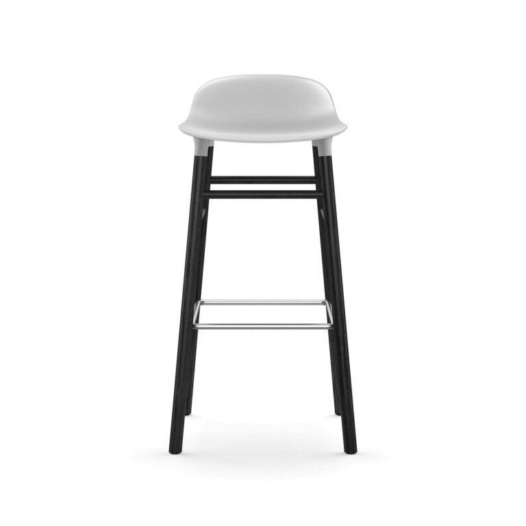 Normann Copenhagen Form Barstool barkruk 75cm met zwart onderstel zwart